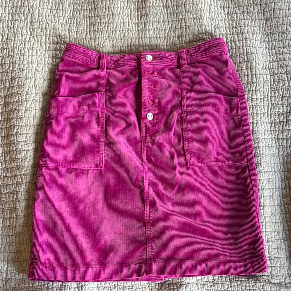 Anthropologie Pink Pencil Cargo Skirt
